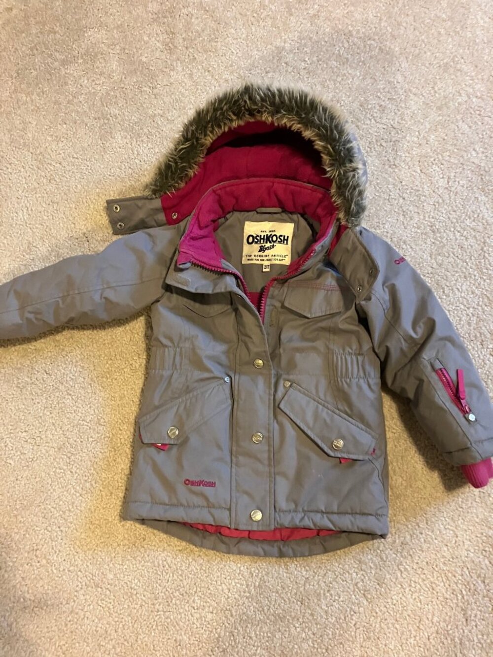 Oshkosk Winter Warm Jacket size 3T